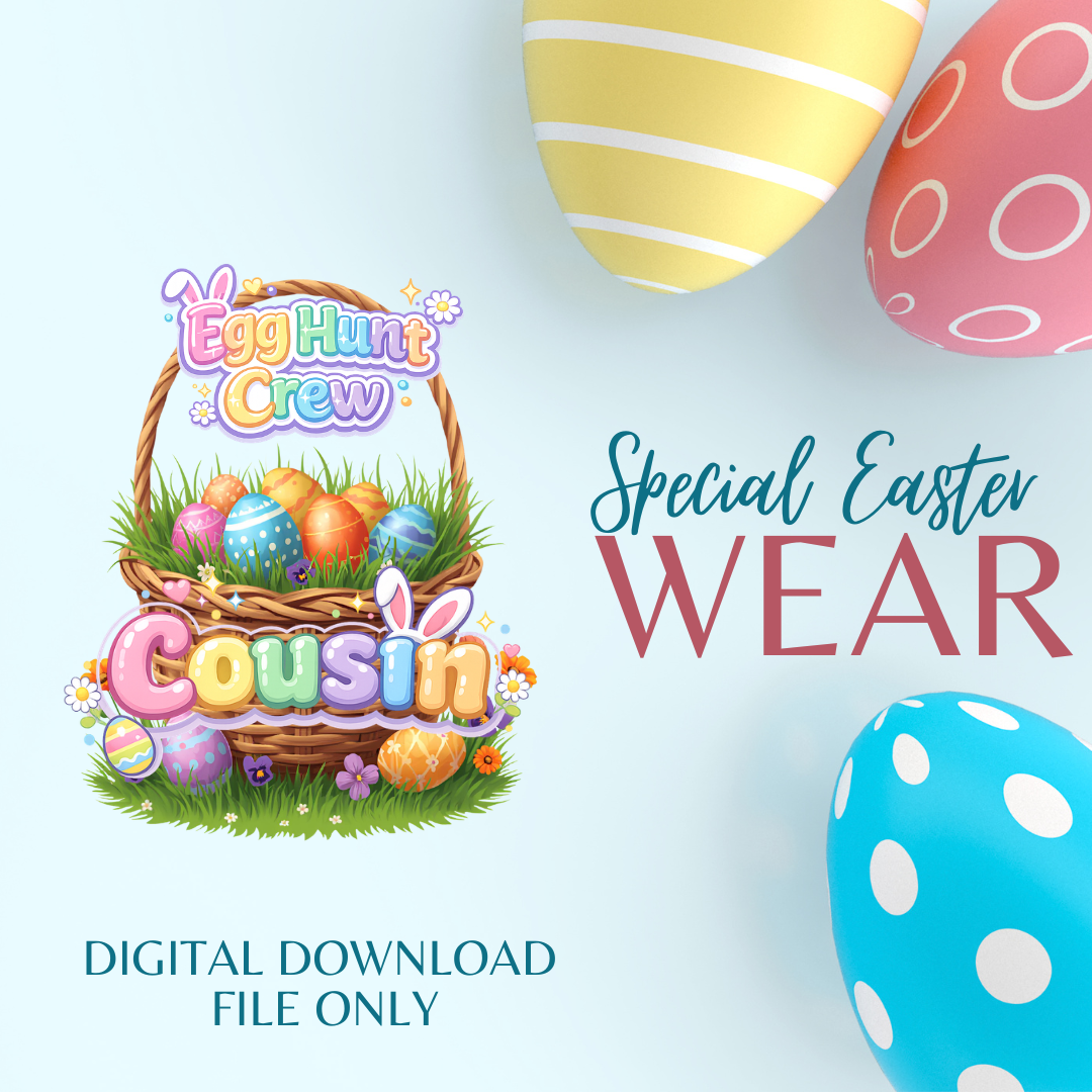 Egg Hunt Crew Easter Shirt Bundle (Individual) | PNG Digital Download