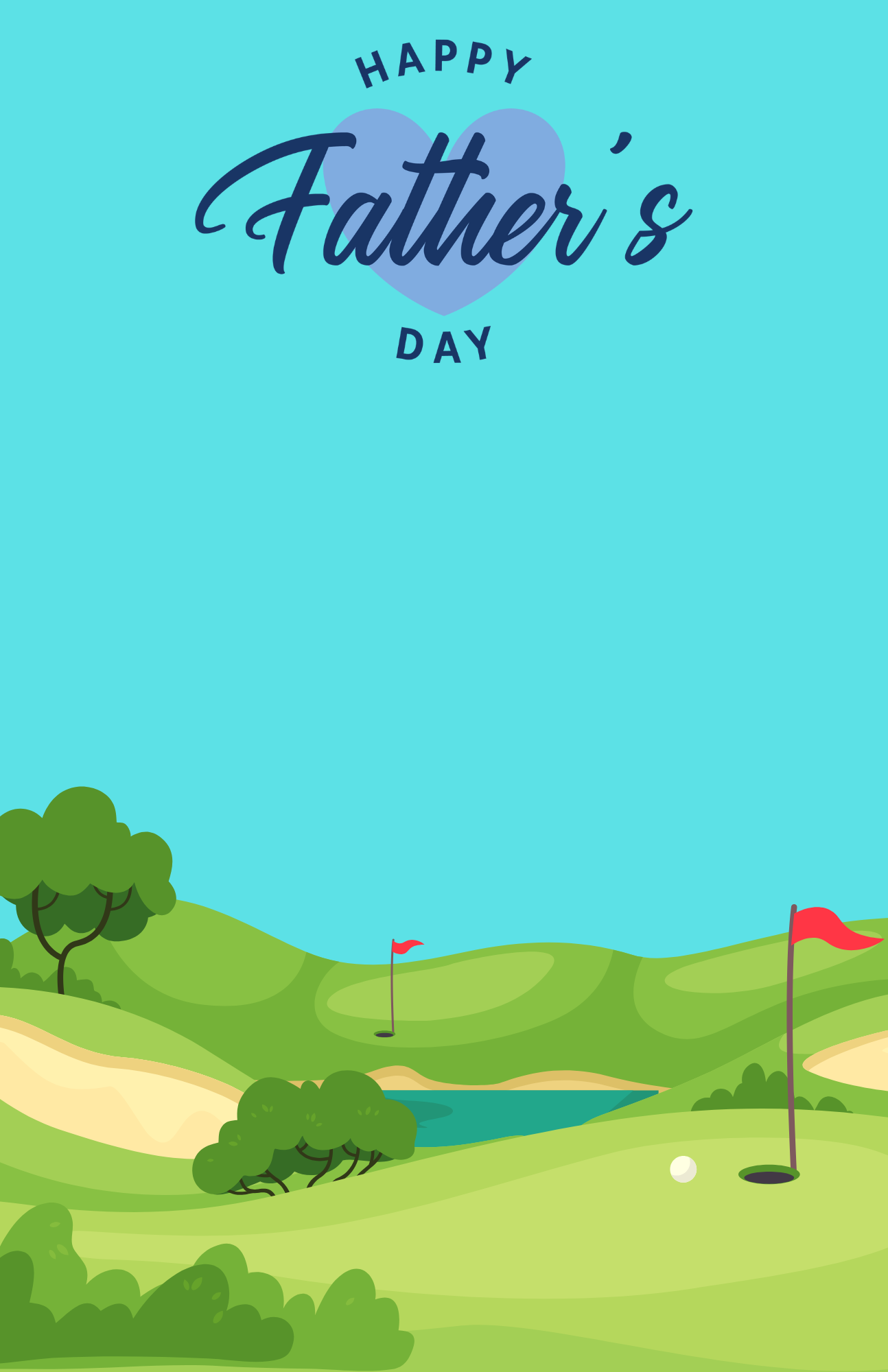 Golf Jumbo Father’s Day Card Design