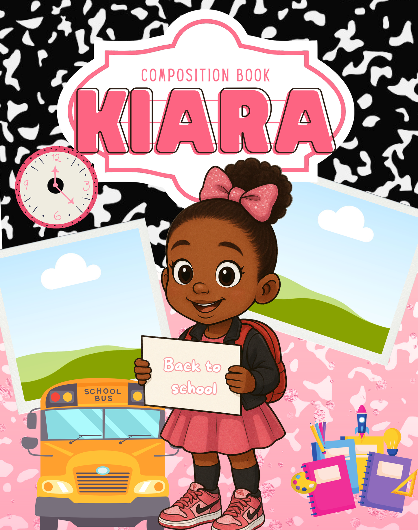 Composition Notebook Designs - Editable Templates