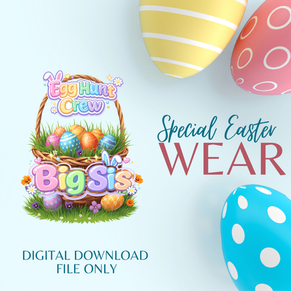 Egg Hunt Crew Easter Shirt Bundle (Individual) | PNG Digital Download