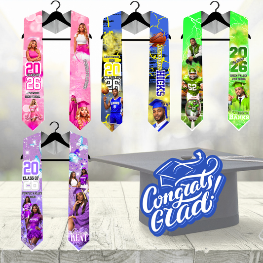 Graduation Stole Bundle | Canva Templates